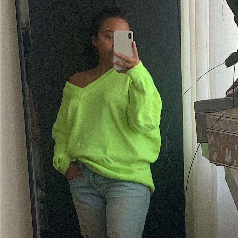 Lime green sweater
